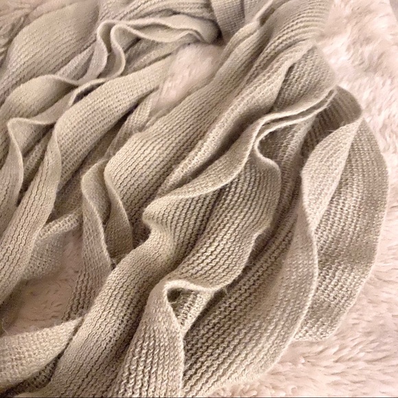 Layered Supersoft Knit Scarf With Fringe - Picture 3 of 3